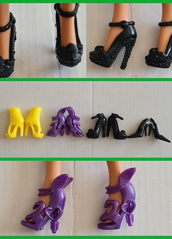 4 çift barbie ayakkabısı