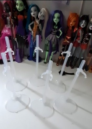 Şeffaf Plastik Bebek Standı 6'lı Set