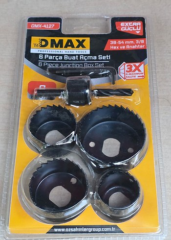 Dmax 6 Parça Buat Açma Seti 38-54mm Siyah - Görsel 6