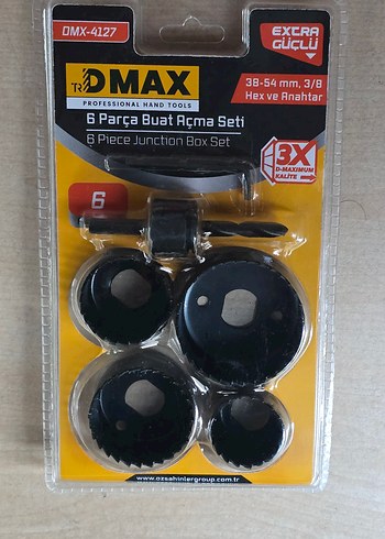 Dmax 6 Parça Buat Açma Seti 38-54mm Siyah - Görsel 3
