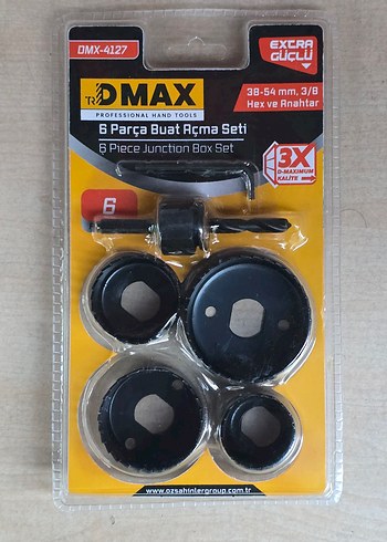 Dmax 6 Parça Buat Açma Seti 38-54mm Siyah - Görsel 5