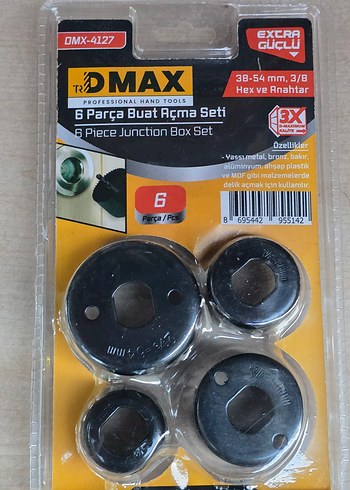 Dmax 6 Parça Buat Açma Seti 38-54mm Siyah - Görsel 7