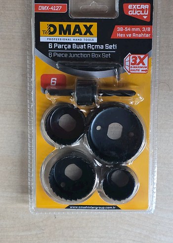 Dmax 6 Parça Buat Açma Seti 38-54mm Siyah - Görsel 4