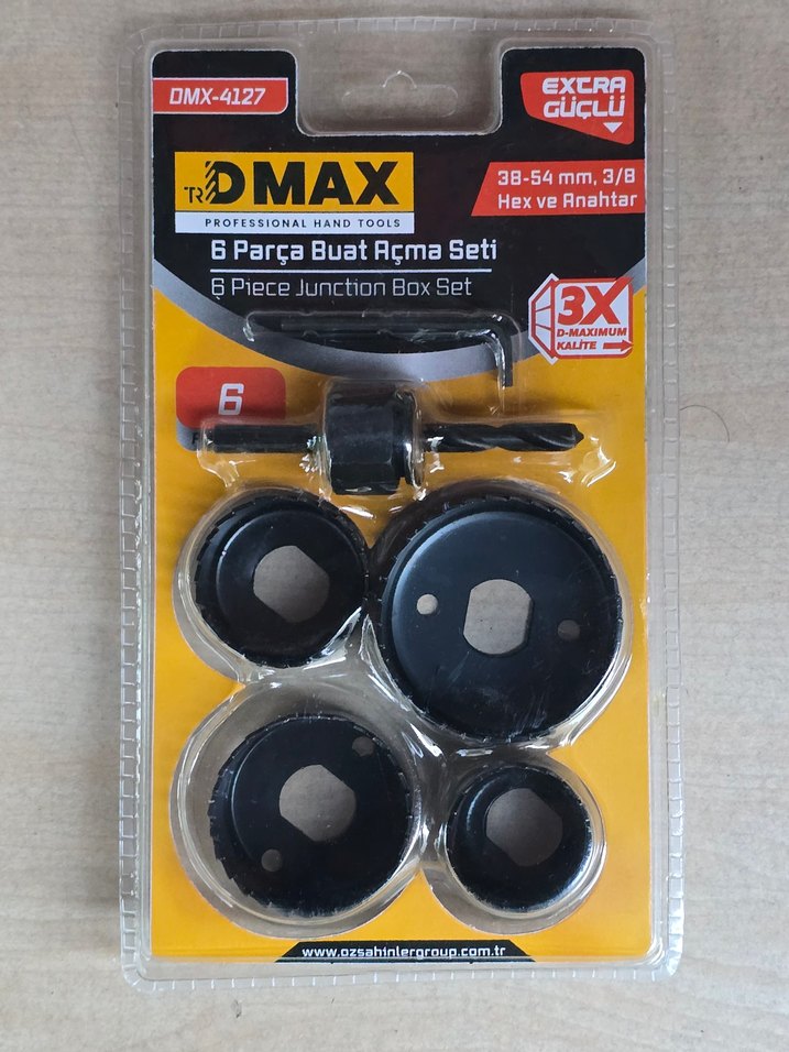 Dmax 6 Parça Buat Açma Seti 38-54mm Siyah - Görsel 5