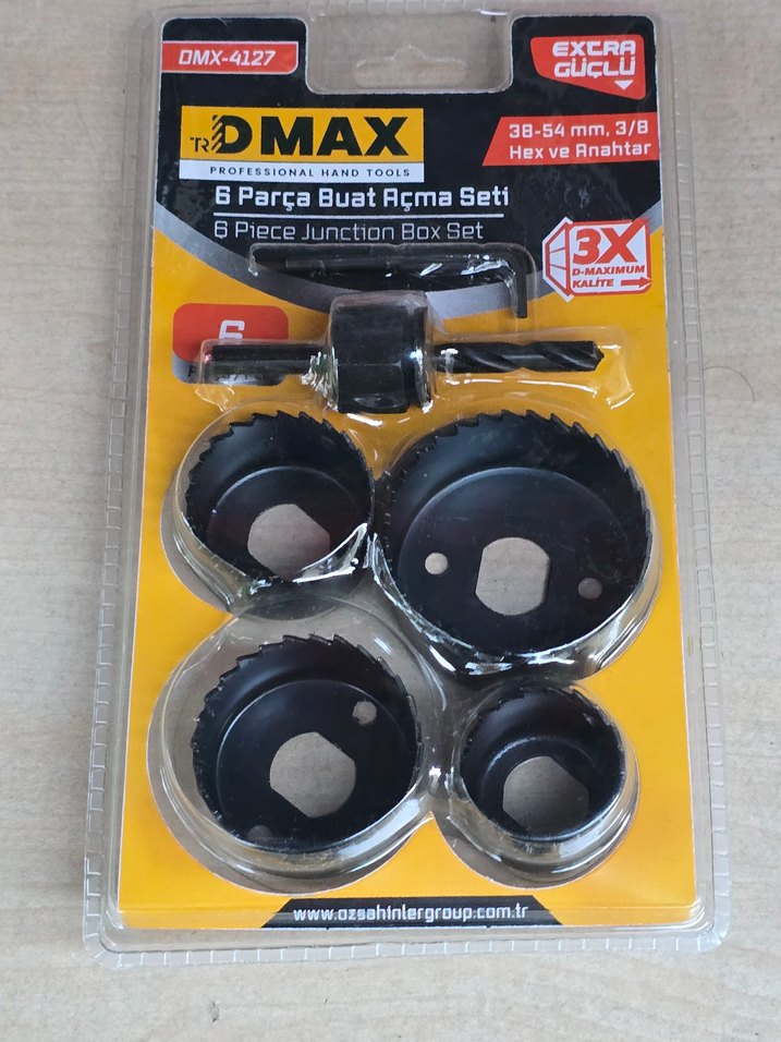 Dmax 6 Parça Buat Açma Seti 38-54mm Siyah - Görsel 2