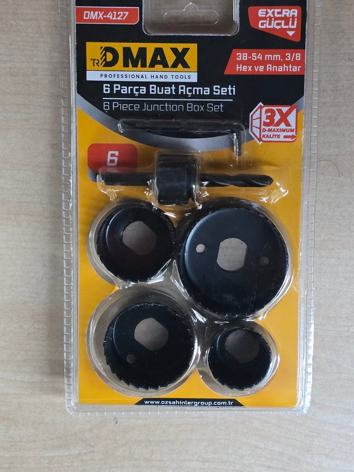 Dmax 6 Parça Buat Açma Seti 38-54mm Siyah - Görsel 4