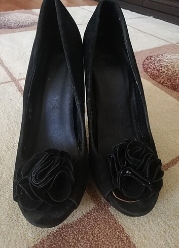 37 Beden siyah Renk Siyah topuklu ayakkabı 