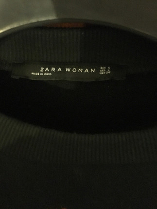 Zara Zara çiçek desenli siyah kazak