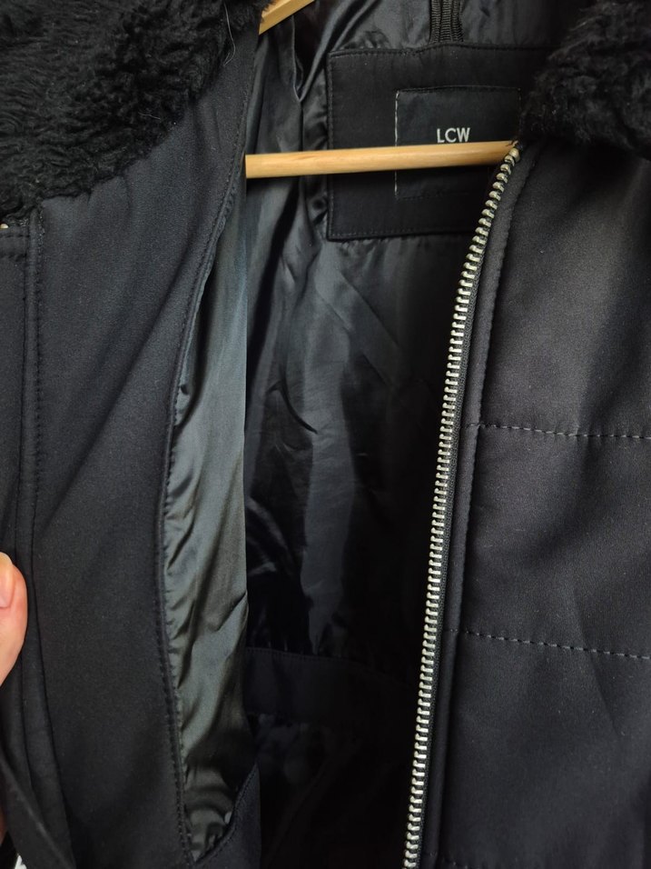 Siyah Kürklü Yaka Unisex Mony - Görsel 3