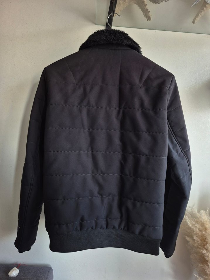 Siyah Kürklü Yaka Unisex Mony - Görsel 2