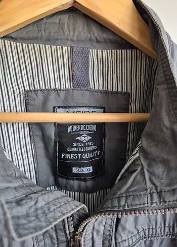 Gri Düğmeli Erkek Keten Ceket - Görsel 4