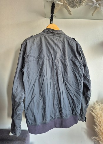 Gri Düğmeli Erkek Keten Ceket - Görsel 3