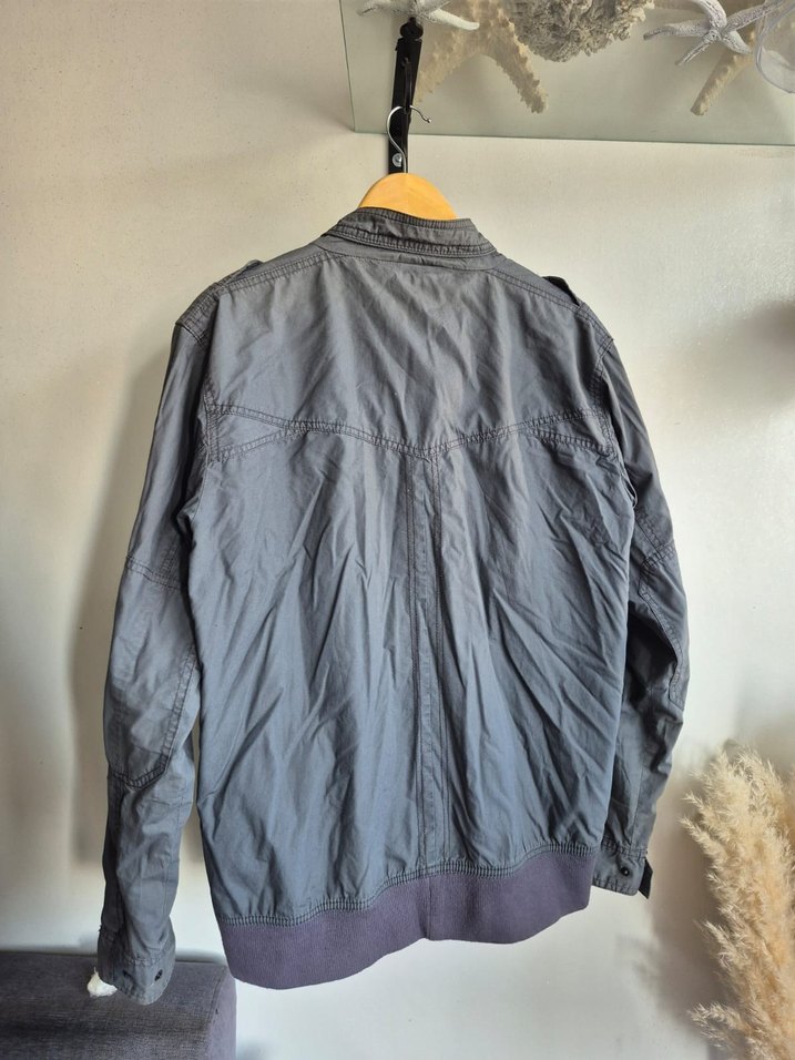 Gri Düğmeli Erkek Keten Ceket - Görsel 3