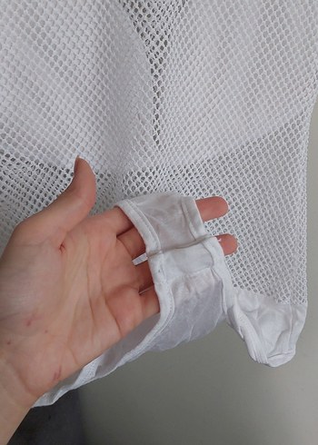 Beyaz Yüksek Yakalı Sıfır Kol Body - Görsel 5