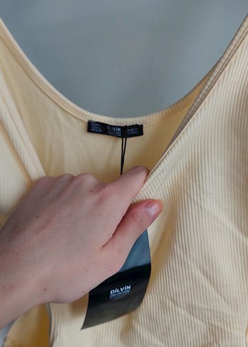 Sarı Fitilli Kolsuz Tulum - Görsel 7