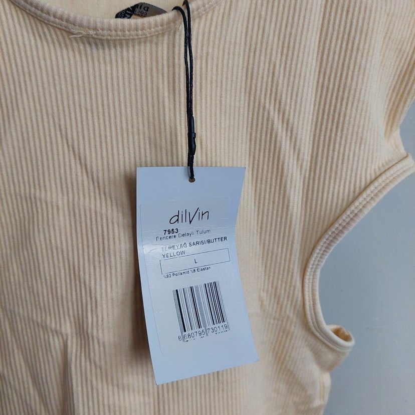 Sarı Fitilli Kolsuz Tulum - Görsel 4