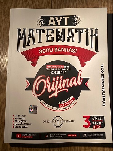 Orjinal Matematik Ayt soru bankası