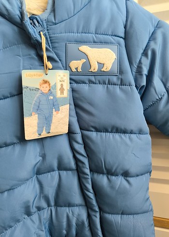 Mavi Erkek Bebek Polar kar Tulumu - Görsel 2