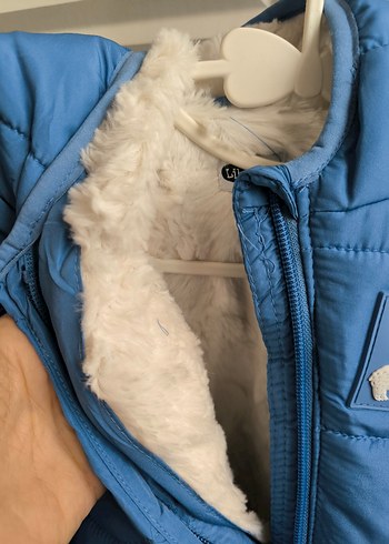 Mavi Erkek Bebek Polar kar Tulumu - Görsel 4