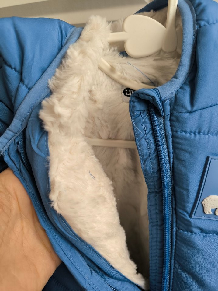 Mavi Erkek Bebek Polar kar Tulumu - Görsel 4