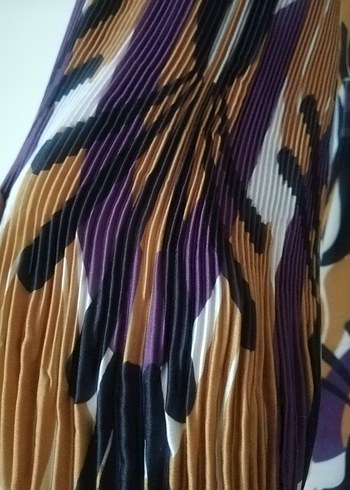 Bohem Desenli Uzun Kol Kahverengi Elbise arksina kumas hatasi vr - Görsel 6