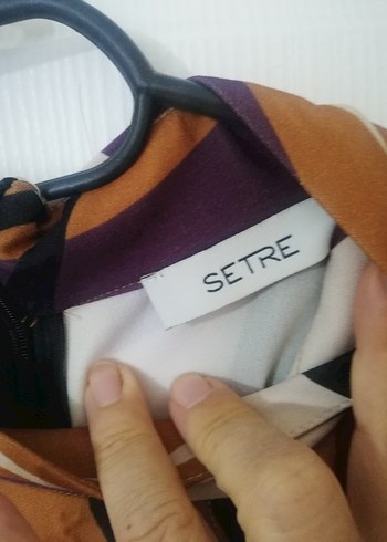 Bohem Desenli Uzun Kol Kahverengi Elbise arksina kumas hatasi vr - Görsel 8