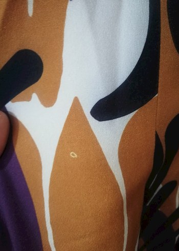 Bohem Desenli Uzun Kol Kahverengi Elbise arksina kumas hatasi vr - Görsel 7