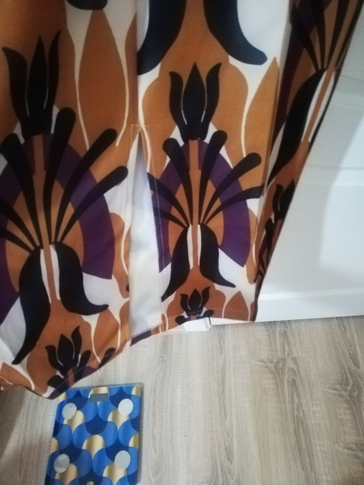 Bohem Desenli Uzun Kol Kahverengi Elbise arksina kumas hatasi vr - Görsel 5