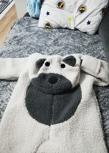 Gri Kürklü Bebek Tulumu hic giyilmedi sadece yikandi - Görsel 2