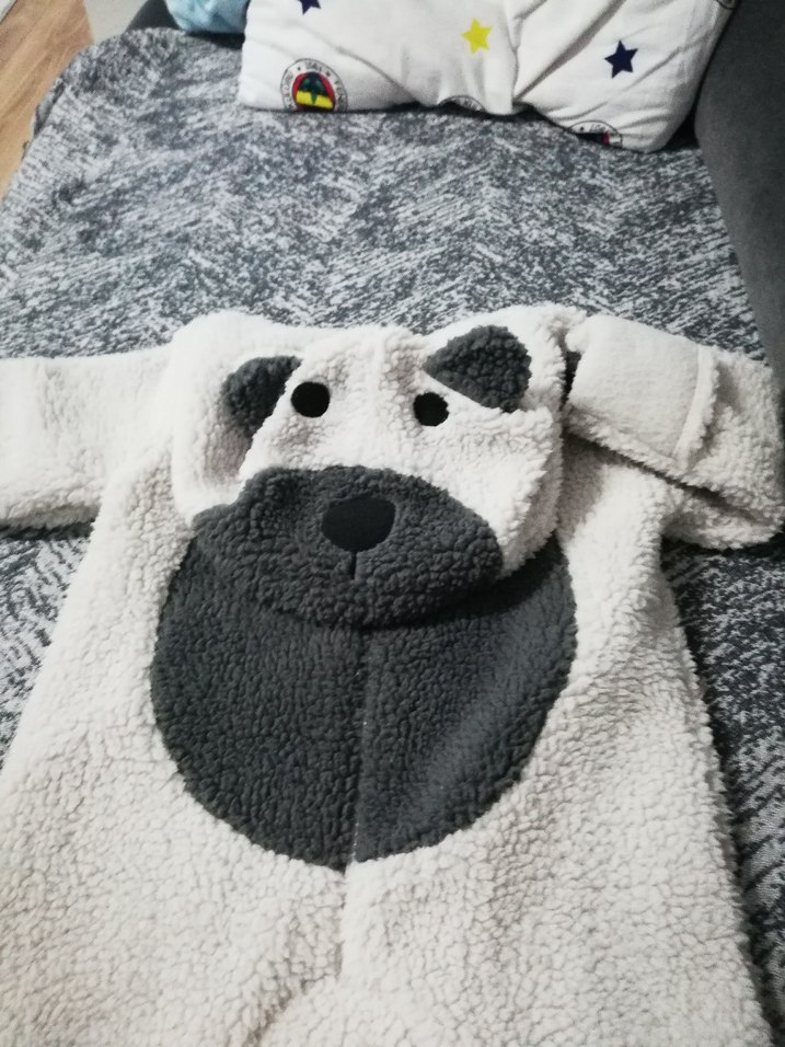 Gri Kürklü Bebek Tulumu hic giyilmedi sadece yikandi - Görsel 3