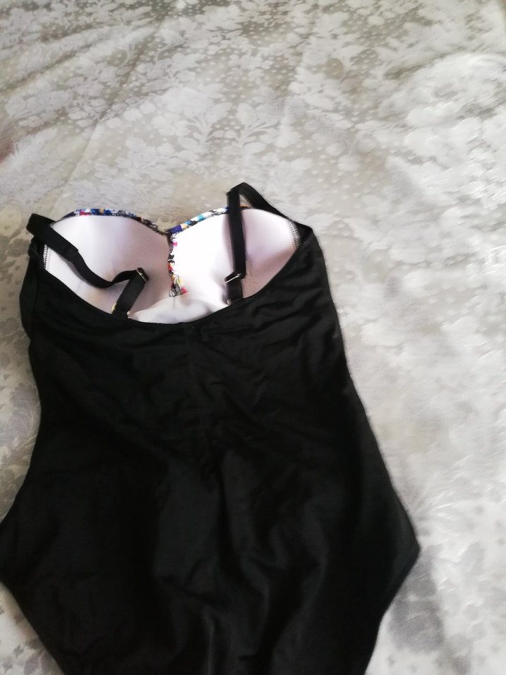 Çiçek Desenli Drapeli Kadın Mayo - Görsel 2