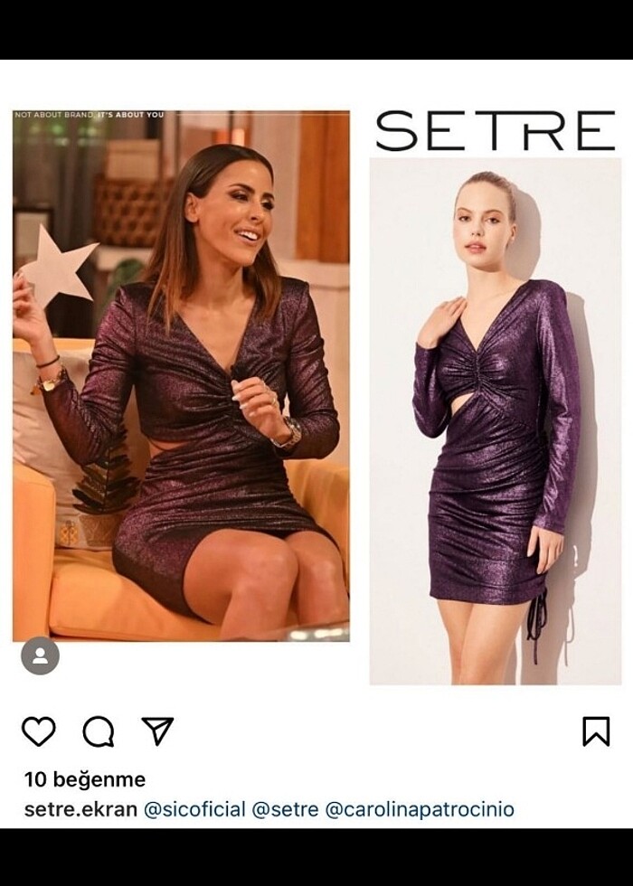 Setre gece elbisesi siyahi bende mevcut - Görsel 2