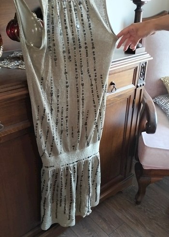 Bej pullu abiye - Görsel 2