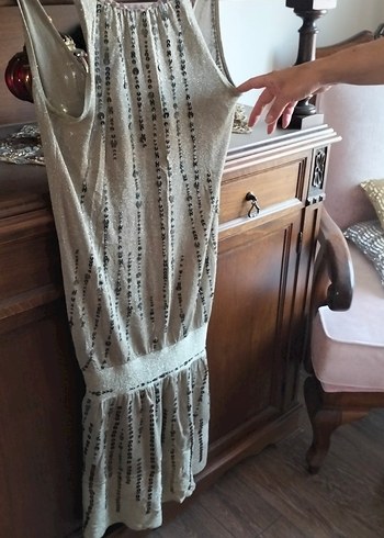 Bej pullu abiye - Görsel 3