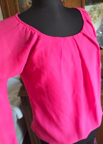 Bohem Pembe Uzun Kollu elbise - Görsel 6