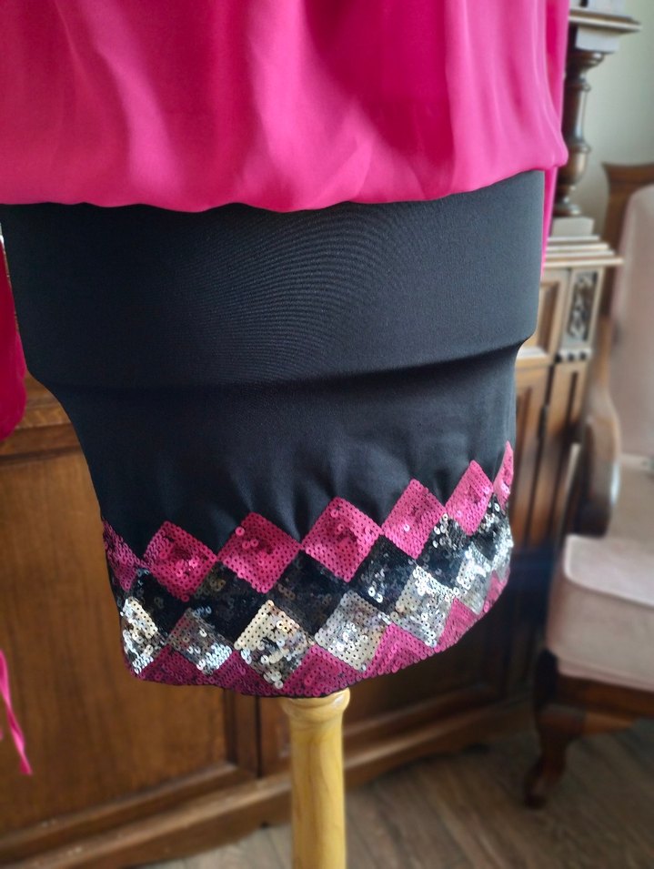 Bohem Pembe Uzun Kollu elbise - Görsel 2