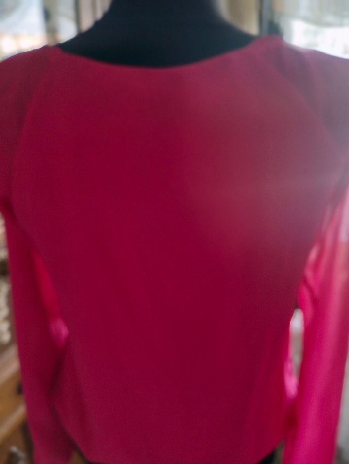 Bohem Pembe Uzun Kollu elbise - Görsel 5