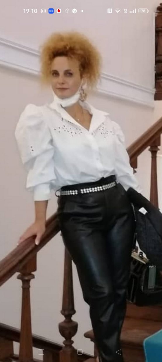 Beyaz karpuz kollu gömlek - Görsel 2