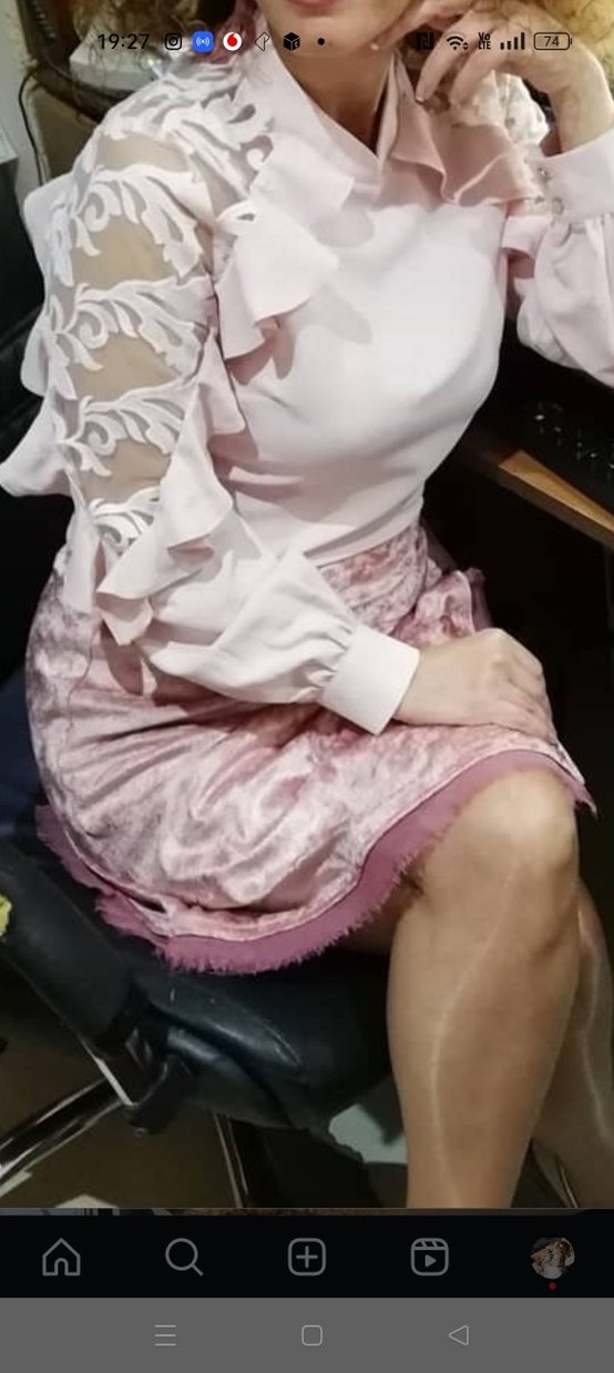 Fırfırlı Beyaz Mini Bluz - Görsel 2