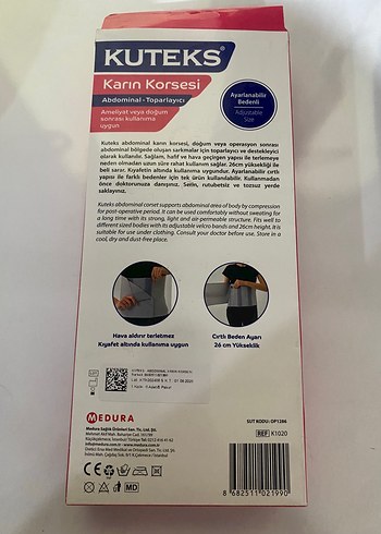 Ayarlanabilir Gri Karın Korsesi - Görsel 2