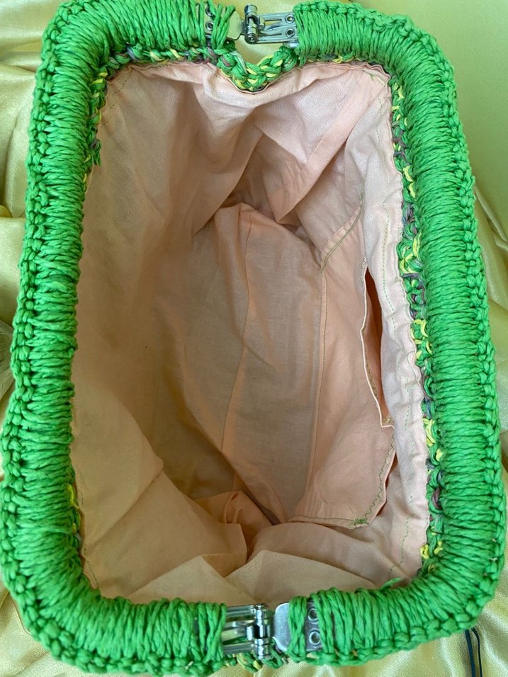 Örgü Kadın Portföy Çanta Yeşil burslu - Görsel 5