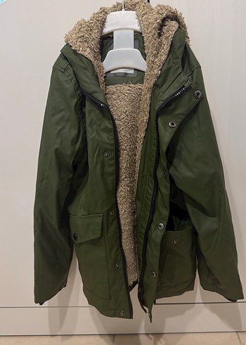 LC Waikiki Haki Pelus Kapusonlu Kislik Parka