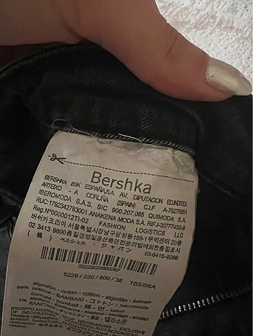 Bershka Siyah kot şort