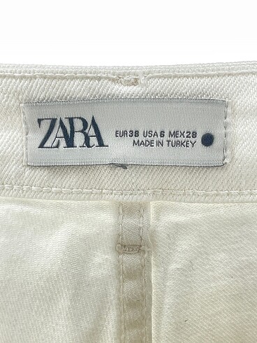 38 Beden beyaz Renk Zara Jean / Kot %70 İndirimli.