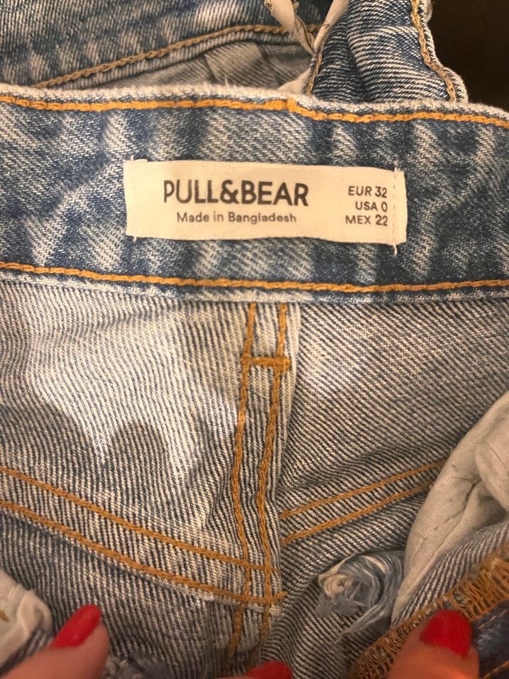 Kadın Mavi Bol Kesim Midi Boy Denim Pantolon - Görsel 3