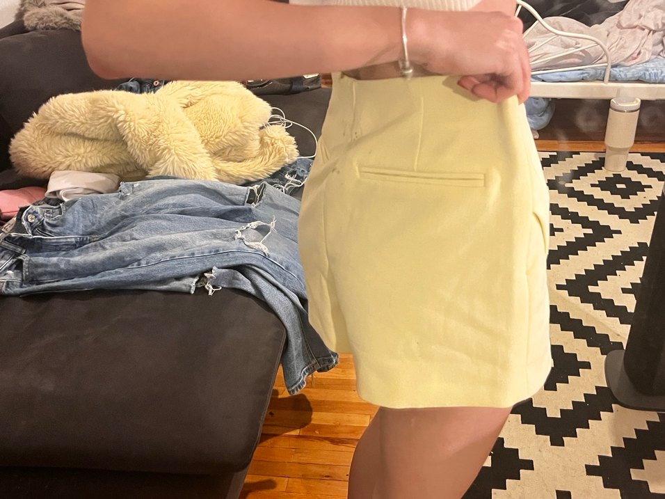 Sarı Mini Etek zara - Görsel 2