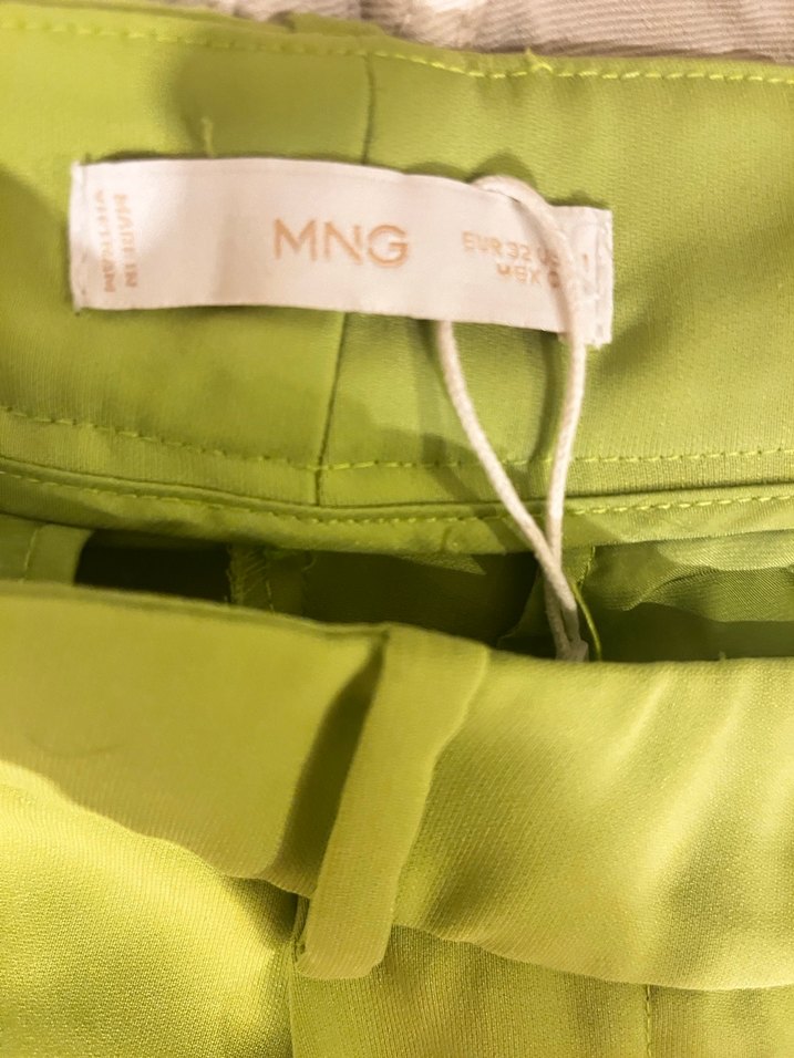 Yeşil Pileli Kadın Kumaş Pantolon - Görsel 2