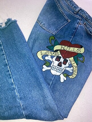 l Beden mavi Renk Ed Hardy Y2k Denim