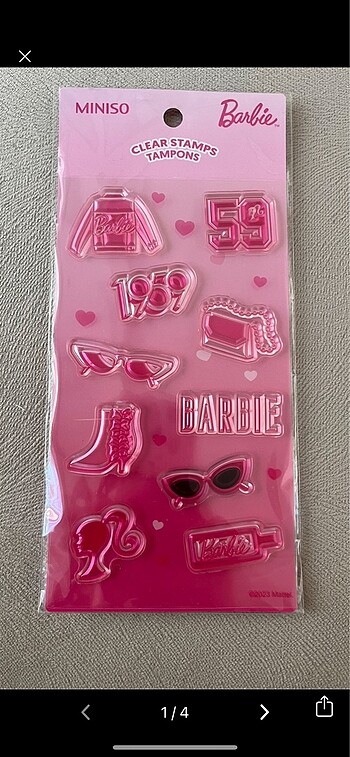 Barbie miniso sticker
