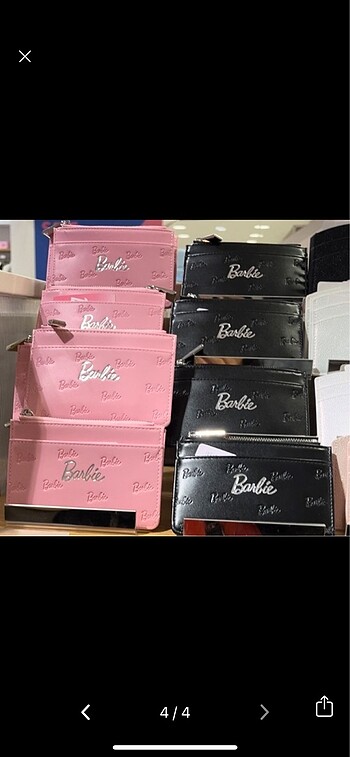  Beden pembe Renk Barbie miniso cuzdan